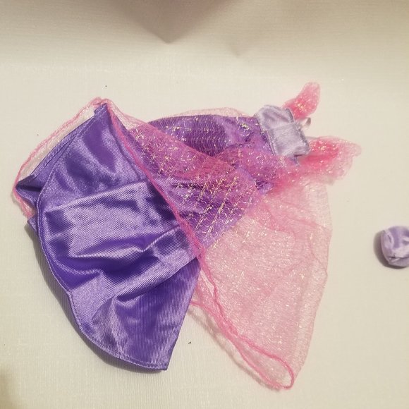 Fabulous vtg purple Barbie doll's gown w evening bag - Picture 7 of 13